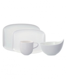 Toss out old notions of dinnerware with the cutting-edge design and fluid beauty of Urban Nature place settings. Offering durability and chic style in bright white porcelain, it's a must for modern tables from Villeroy & Boch. Toss out old notions of dinnerware with the cutting-edge design and fluid beauty of Urban Nature place settings. Offering durability and chic style in bright white porcelain, it's a must for modern tables from Villeroy & Boch.