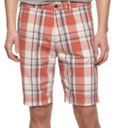 Check 'em out! These plaid shorts from Guess will get compliments everywhere you go.