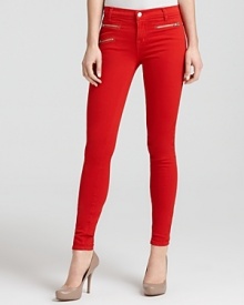 J Brand Jeans - Zoey Zip Skinny Jeans in Lipstick