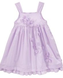Soft and sweet. She'll look and feel like a dream in this precious sleeveless dress from DKNY. Soft and sweet. She'll look and feel like a dream in this precious sleeveless dress from DKNY.