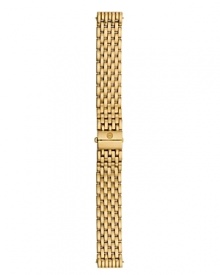 Gleaming, gold-plated stainless steel links create a classic bracelet strap that gives any watch a beautiful new look. Interchangeable with any Michele watch head from the Modern collection.