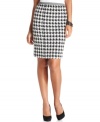 Ellen Tracy revamps the pencil skirt in an on-trend houndstooth print - perfect for work or play!