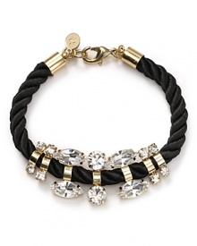 Crystal stones dress up a twisted cord on this bracelet from nOir. Equal parts crafty and cool, it instantly adds summer-perfect sparkle to your arm army.