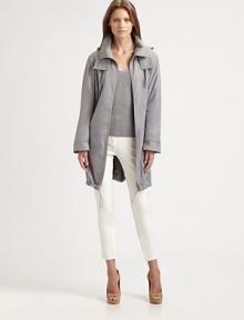 This sleek, quilted parka features a detachable hood and flattering drawstring details.Detachable drawstring hoodZip frontDrawstring waistCuffed sleevesSide slash pocketsDrawstring hemlineFully linedAbout 33 from shoulder to hemPolyesterDry cleanImported of Italian fabricModel shown is 5'10 (177cm) wearing US size 4. This sleek, quilted parka features a detachable hood and flattering drawstring details.Detachable drawstring hoodZip frontDrawstring waistCuffed sleevesSide slash pocketsDrawstring hemlineFully linedAbout 33 from shoulder to hemPolyesterDry cleanImported of Italian fabricModel shown is 5'10 (177cm) wearing US size 4.