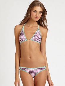 EXCLUSIVELY AT SAKS. Curve-accentuating bust darts give this triangle top maximum appeal. Golden hardware adds a touch of glamour. Triangle cupsBust dartsSolid trimGold bamboo hardware on sidesUnique, gold-bamboo adorned back tie closureFully lined82% polyamide/18% spandexHand washImported Please note: Bikini bottom sold separately. EXCLUSIVELY AT SAKS. Curve-accentuating bust darts give this triangle top maximum appeal. Golden hardware adds a touch of glamour. Triangle cupsBust dartsSolid trimGold bamboo hardware on sidesUnique, gold-bamboo adorned back tie closureFully lined82% polyamide/18% spandexHand washImported Please note: Bikini bottom sold separately.
