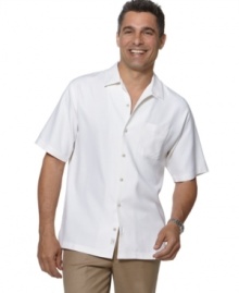 The last thing you want to worry about is what goes with what. This simple style from Tommy Bahama covers all your bases. The last thing you want to worry about is what goes with what. This simple style from Tommy Bahama covers all your bases.
