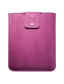 This sleek, stylish, python-embossed leather case has a snap tab and chamois-cloth lining to secure and protect your iPad.Accommodates all iPad models and many other tabletsLeather8.5 X 10Made in USA This sleek, stylish, python-embossed leather case has a snap tab and chamois-cloth lining to secure and protect your iPad.Accommodates all iPad models and many other tabletsLeather8.5 X 10Made in USA