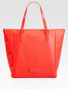 An easy silhouette for all of your essentials, crafted from crocodile-embossed PVC in a vibrant hue. Shoulder straps, 8 dropTop zip closureOne inside open pocketLogo-print lining13W X 14H X 4¾DImported An easy silhouette for all of your essentials, crafted from crocodile-embossed PVC in a vibrant hue. Shoulder straps, 8 dropTop zip closureOne inside open pocketLogo-print lining13W X 14H X 4¾DImported