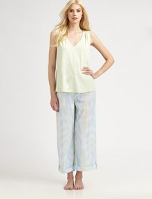 EXCLUSIVELY AT SAKS. Experience the ultimate of superior comfort with this feminine design of softly-pleated cotton jersey. V-neckSleevelessGathered pleats at shouldersFront seamingCottonMachine washImported EXCLUSIVELY AT SAKS. Experience the ultimate of superior comfort with this feminine design of softly-pleated cotton jersey. V-neckSleevelessGathered pleats at shouldersFront seamingCottonMachine washImported