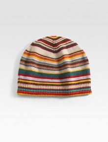 This lightweight striped beanie is the perfect topper to a stylish cold-weather ensemble.Ribbed knit trim35% viscose/29% lambswool/20% nylon/8% angora/8% cashmereDry cleanImported This lightweight striped beanie is the perfect topper to a stylish cold-weather ensemble.Ribbed knit trim35% viscose/29% lambswool/20% nylon/8% angora/8% cashmereDry cleanImported