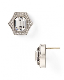 Introduce flashback chic into your jewel box with Carolee's Deco-inspired studs. Go mod and slip your hair into a '60s bouffant to show off these faceted gems.