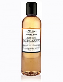 This richly foaming bath and shower gel gently yet effectively cleanses leaving skin soft and sensually fragranced with Kiehl's Original Musk. 8.4 oz. This richly foaming bath and shower gel gently yet effectively cleanses leaving skin soft and sensually fragranced with Kiehl's Original Musk. 8.4 oz.