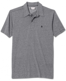 In a relaxed cotton blend, this chilled-out polo from Volcom takes a classic and makes it cool.