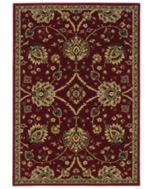 The bold and the beautiful! With lush blooms and a rich cabernet shade, this plush rug from the St. Lawrence collection offers a perfectly modern take on traditionally elegant styling. Crafted of durable polypropylene for years of long-lasting beauty.