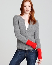 The color block sensation trends through fall with this extra-soft wool blend MARC BY MARC JACOBS sweater.