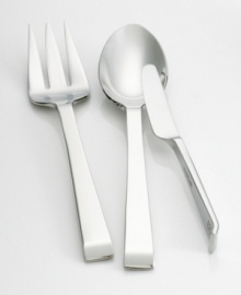 Sleek and streamlined, with a unique standing knife, the Noel 3-piece serving set is the perfect accompaniment to a modern table setting. kate spade's signature logo decorates the underside of each handle. This collection is a perfect coordinate to Noel and Noel platinum dinnerware. Set includes: cold meat fork, butter knife and tablespoon. Sleek and streamlined, with a unique standing knife, the Noel 3-piece serving set is the perfect accompaniment to a modern table setting. kate spade's signature logo decorates the underside of each handle. This collection is a perfect coordinate to Noel and Noel platinum dinnerware. Set includes: cold meat fork, butter knife and tablespoon.