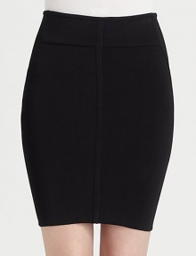 Designed to accentuate curves, this stretch skirt features flattering seaming for an unforgettable look.Elasticized waistbandIntricate seam detailsPull-on styleAbout 19 long56% polyamide/36% viscose/8% elastaneDry cleanImported of Italian fabric Model shown is 5'10 (177cm) wearing US size Small. Designed to accentuate curves, this stretch skirt features flattering seaming for an unforgettable look.Elasticized waistbandIntricate seam detailsPull-on styleAbout 19 long56% polyamide/36% viscose/8% elastaneDry cleanImported of Italian fabric Model shown is 5'10 (177cm) wearing US size Small.