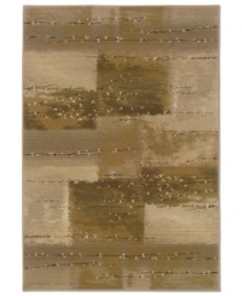 With a subtle branch motif above smooth geometry, the Genesis area rug from Sphinx offers an ultra-modern design that works well in a variety of modern settings, from bohemian to industrial. Crafted in Egypt of heat-set polypropylene for ultimate durability and easy cleaning.