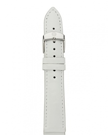 Change the look of your watch with a sleek, patent leather strap. The stainless steel buckle has the signature logo engraving. Interchangeable with any Michele watch head from the Deco, CSX-36, Moderne or Butterfly Collections. Change the look of your watch with a sleek, patent leather strap. The stainless steel buckle has the signature logo engraving. Interchangeable with any Michele watch head from the Deco, CSX-36, Moderne or Butterfly Collections.