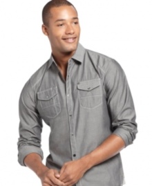 Spruce up your casual style with a cut and sewn shirt from Marc Ecko. Spruce up your casual style with a cut and sewn shirt from Marc Ecko.
