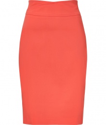 Bring a stylish pop to your day look with this curve-hugging pencil skirt from Hugo - Wide waistband with seaming detail, classic pencil silhouette, back slit, concealed back zip closure -Wear with a tie-neck blouse, platform pumps, and a blazer Bring a stylish pop to your day look with this curve-hugging pencil skirt from Hugo - Wide waistband with seaming detail, classic pencil silhouette, back slit, concealed back zip closure -Wear with a tie-neck blouse, platform pumps, and a blazer