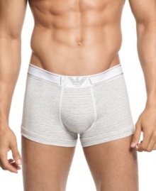 This comfortable stretch trunk from Emporio Armani is the perfect combination of support and style. This comfortable stretch trunk from Emporio Armani is the perfect combination of support and style.