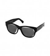 Give your look a cutting-edge finish with Maison Martin Margielas sartorial black sunglasses, detailed with cool charcoal deconstructed lenses for contemporary results guaranteed to make an impact - Black acetate frames, charcoal angular lenses - Lens filter category 3 - Comes with a logo embossed hard carrying case - Crafted in collaboration with eyewear expert Cutler and Gross