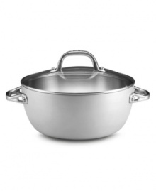 From the stovetop to the oven, the Anolon Chef Clad casserole is designed to perform flawlessly, browning, searing and baking for simply delicious one-pot meals. With the combined efforts of brushed aluminum and clad stainless steel, you're guaranteed fast, even heating from top to bottom. Limited lifetime warranty. From the stovetop to the oven, the Anolon Chef Clad casserole is designed to perform flawlessly, browning, searing and baking for simply delicious one-pot meals. With the combined efforts of brushed aluminum and clad stainless steel, you're guaranteed fast, even heating from top to bottom. Limited lifetime warranty.