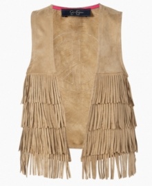 Give peace a chance. Bring back fringe fashion with this far-out vest from Jessica Simpson. Give peace a chance. Bring back fringe fashion with this far-out vest from Jessica Simpson.