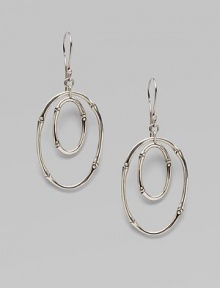 From the Bamboo Collection. Sterling silver articulated in ovals of bamboo is at once earthy and luxurious.Sterling silver Length, about 2 French wire Imported From the Bamboo Collection. Sterling silver articulated in ovals of bamboo is at once earthy and luxurious.Sterling silver Length, about 2 French wire Imported