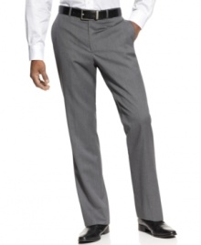 Looking for clean lines and a sleek, flat-front construction? These modern wool dress pants from Tommy Hilfiger make a smart addition to your workweek rotation. Looking for clean lines and a sleek, flat-front construction? These modern wool dress pants from Tommy Hilfiger make a smart addition to your workweek rotation.
