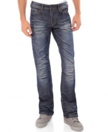 Buffalo David Bitton's slim straight jeans pair rugged design with a heavy dose of rock n roll. Buffalo David Bitton's slim straight jeans pair rugged design with a heavy dose of rock n roll.