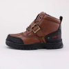 The Boys Tyrek II is an outdoor boot that features a structured leather upper, a reinforced heel and toe, and a sturdy rubber sole.