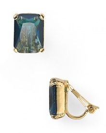 Classically styled clip earrings from Lauren Ralph Lauren are a jewel box staple, accented by a chunky, emerald cut stone. Classically styled clip earrings from Lauren Ralph Lauren are a jewel box staple, accented by a chunky, emerald cut stone.