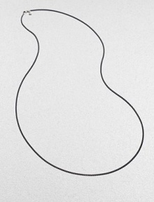 From the Chain Collection. This elegant minimalist chain of blackened sterling silver looks equally divine layered or worn alone.Sterling silver Length, 36 Lobster clasp Imported From the Chain Collection. This elegant minimalist chain of blackened sterling silver looks equally divine layered or worn alone.Sterling silver Length, 36 Lobster clasp Imported
