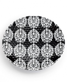 Anything but traditional, the Victorian platter mixes a fun dappled texture and vintage blooms silhouetted against go-anywhere melamine. A favorite for summer entertaining from QSquared. Anything but traditional, the Victorian platter mixes a fun dappled texture and vintage blooms silhouetted against go-anywhere melamine. A favorite for summer entertaining from QSquared.