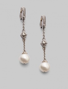 From the Windsor Collection. A truly signature creation in sterling silver with single pearl drop.Pearl Sterling silver Length, about 2¼ Width, about ¼ Lever back closure Made in USA From the Windsor Collection. A truly signature creation in sterling silver with single pearl drop.Pearl Sterling silver Length, about 2¼ Width, about ¼ Lever back closure Made in USA