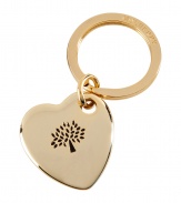 Add instant luxe to the everyday with this chic keychain from It luxury label Mulberry - Gold-tone heart keychain with logo detail - Perfect for daily use of a thoughtful gift