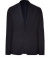 Stylish blazer in fine, pure dark blue cotton - A chic standout from eco-friendly label Edun, co-founded by U2s Bono - Slim, straight silhouette - Two-button closure, front pockets and narrow lapels - Vent at rear - A versatile, streamlined go-to in any modern wardrobe - Seamlessly transitions from day to evening - Pair with a t-shirt or button down and jeans, chinos or linen trousers