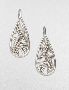 From the Papyrus Collection. An open weave design with signature cables and brilliant pavé diamonds. Sterling silverDiamonds, .59 tcwLength, about 1½Hook backImported From the Papyrus Collection. An open weave design with signature cables and brilliant pavé diamonds. Sterling silverDiamonds, .59 tcwLength, about 1½Hook backImported