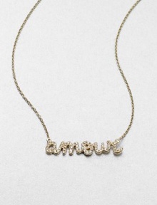 Dazzling diamonds set in radiant 14k gold on a link chain. Diamonds, .23 tcw14k goldLength, about 16Pendant size, about 1Spring ring closureImported Dazzling diamonds set in radiant 14k gold on a link chain. Diamonds, .23 tcw14k goldLength, about 16Pendant size, about 1Spring ring closureImported