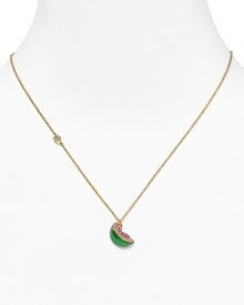 A sparkling pave watermelon charm necklace from Juicy Couture.