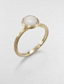 From the Jaipur Resort Collection. A delicate, brushstroke texture distinguishes the band and setting of this stunningly simple ring, topped with a disc of creamy mother-of-pearl.Mother-of-pearl18k yellow goldDiameter, about .25Made in Italy From the Jaipur Resort Collection. A delicate, brushstroke texture distinguishes the band and setting of this stunningly simple ring, topped with a disc of creamy mother-of-pearl.Mother-of-pearl18k yellow goldDiameter, about .25Made in Italy