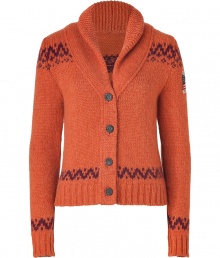 Ultra soft with its Alpaca blend, True Religions Buddha knit cardigan lends an effortless cool (and cozy) edge to any outfit - Shawl collar, long sleeves, button-down front, wooden buttons, ribbed trim, logo patch on sleeve - Slim fit - For a sporty look, wear with jeans and weather boots