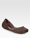 Wondrously woven flat adds a dose of texture to any ensemble. Rubber upperRubber lining and solePadded insoleImported