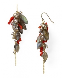 Alexis Bittar is loved for its multi-stone designs and these earrings are a standout example. With jagged clusters, this pair looks cool contrasted with smooth leather. Alexis Bittar is loved for its multi-stone designs and these earrings are a standout example. With jagged clusters, this pair looks cool contrasted with smooth leather.