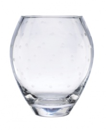 With etched polka dots in clear crystal, the Larabee Dot bouquet vase epitomizes the modern elegance and irresistible whimsy of kate spade new york. With etched polka dots in clear crystal, the Larabee Dot bouquet vase epitomizes the modern elegance and irresistible whimsy of kate spade new york.
