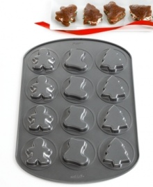 Homemade for the holidays! Everyone's favorite childhood treat makes a festive entrance this season. The durable nonstick pan makes six delicious whoopie pies that are perfect for decorating and dressing up in the reds and greens of the season. Limited 10-year warranty. Homemade for the holidays! Everyone's favorite childhood treat makes a festive entrance this season. The durable nonstick pan makes six delicious whoopie pies that are perfect for decorating and dressing up in the reds and greens of the season. Limited 10-year warranty.