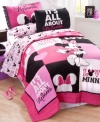 Pretty in pink! Enjoy sweet dreams every night with this sheet set from Disney, featuring a Love pattern and the one and only Minnie Mouse.