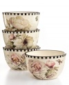 Like the manicured gardens of Paris, Marche de Fleurs bowls set a picture-perfect scene for an afternoon treat, romantic dinners and everything in between. Charming bistro style and romantic blooms embellish durable earthenware.